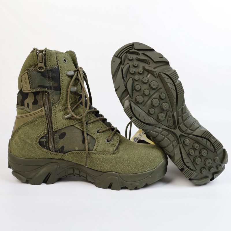 Delta Ghete Militare Înălțate, Piele Microfibră, Unisex, Pentru Drumeții Montane și Uz Tactic în Deșert