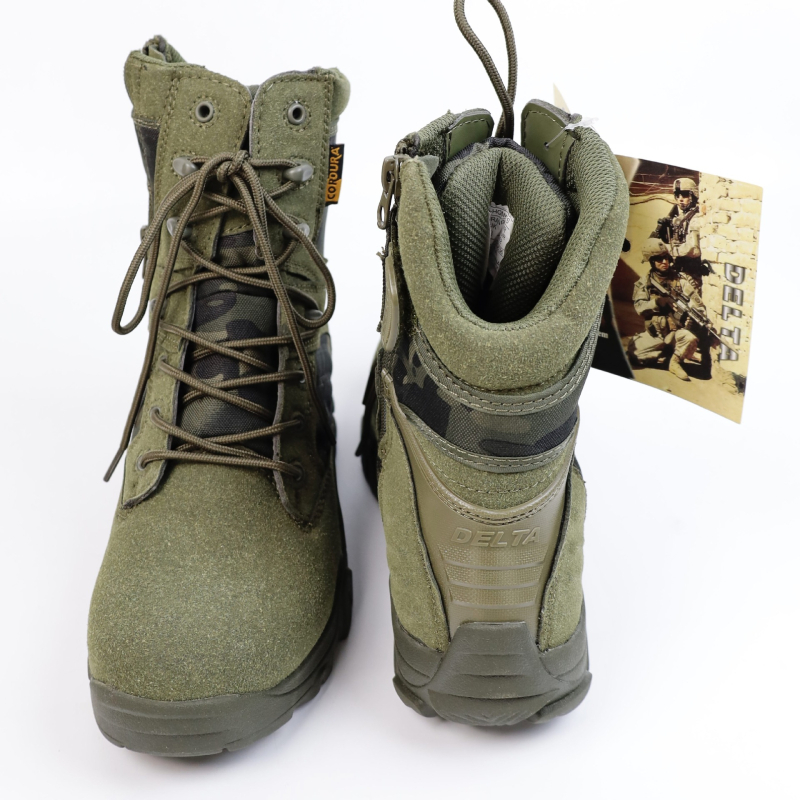 Delta Ghete Militare Înălțate, Piele Microfibră, Unisex, Pentru Drumeții Montane și Uz Tactic în Deșert