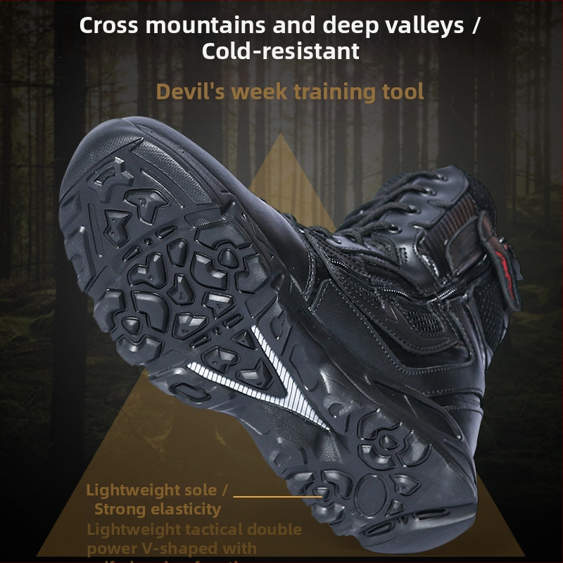 Ghete de drumeție înalte, tactice, material impermeabil, încălțăminte outdoor în stil militar, marca Jlxy/Junxingtianxia, potrivite pentru adulți și persoane în vârstă, ideale pentru drumeții, camping și alpinism