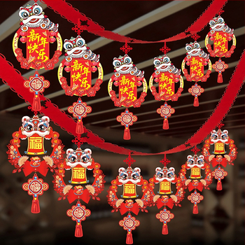 Visiaca ozdoba z netkanej textílie so zodiálnym konom pre festivalovú výzdobu priestoru (06968)