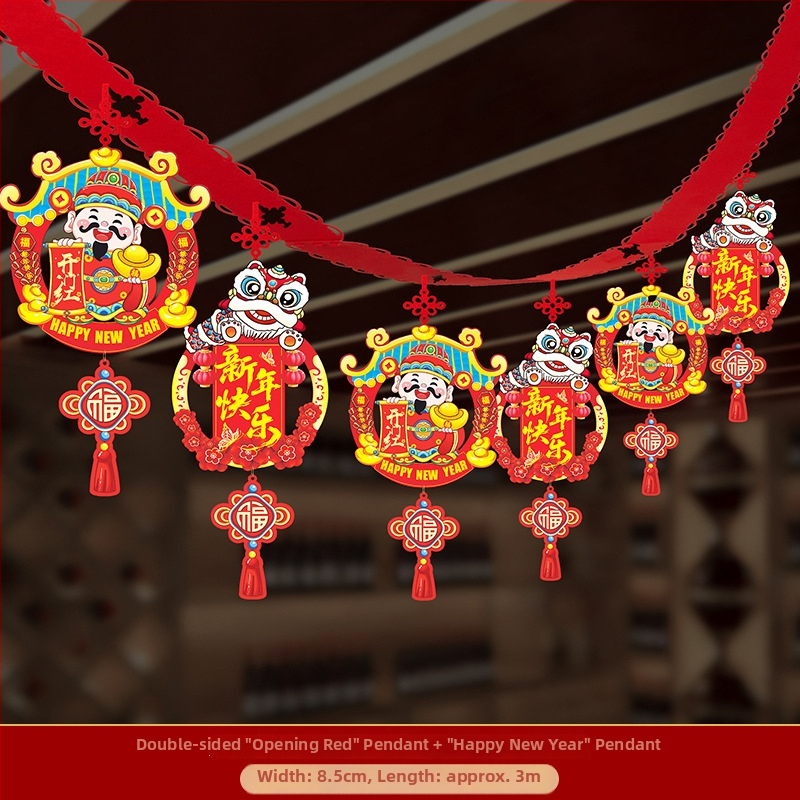 Visiaca ozdoba z netkanej textílie so zodiálnym konom pre festivalovú výzdobu priestoru (06968)