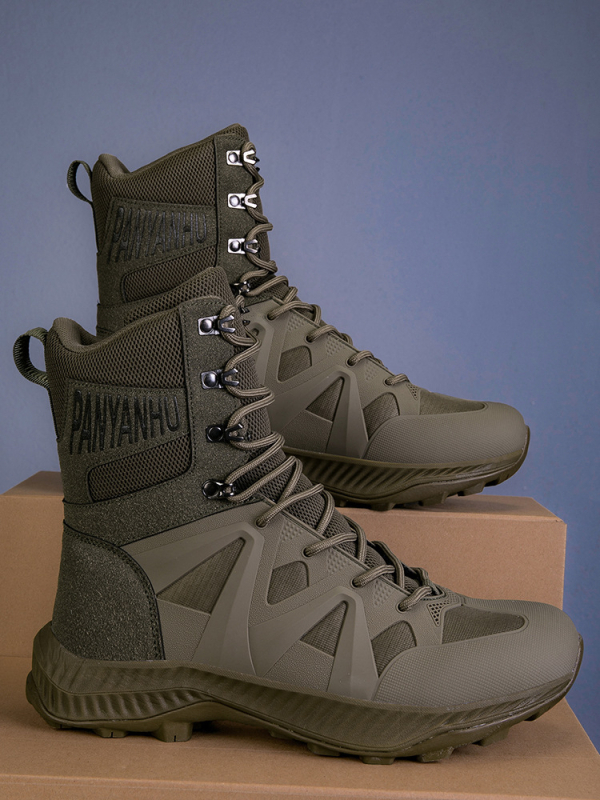 Ανδρικά στρατιωτικά μποτάκια υψηλού κορμού – TPU+πλέγμα, ενήλικοι, για πεζοπορία και κατασκήνωση