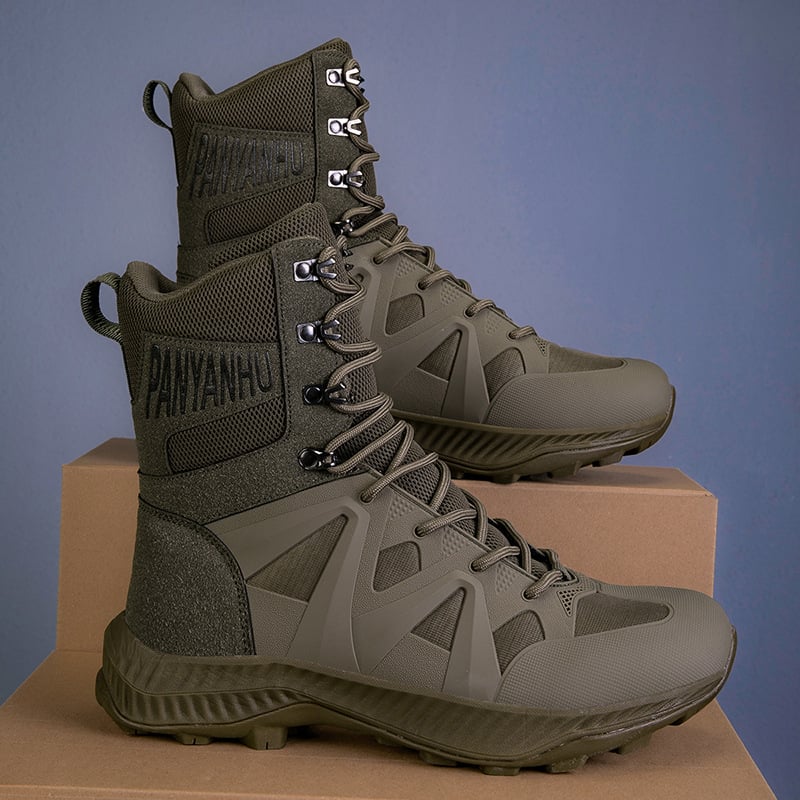Ανδρικά στρατιωτικά μποτάκια υψηλού κορμού – TPU+πλέγμα, ενήλικοι, για πεζοπορία και κατασκήνωση