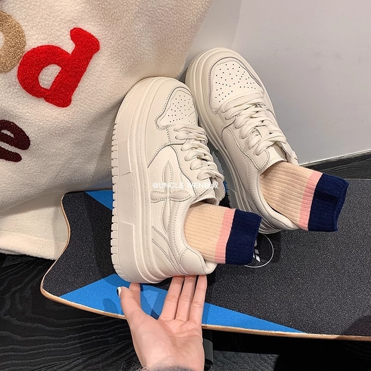 Καθημερινά casual αθλητικά παπούτσια για άνδρες και γυναίκες, στρογγυλή μύτη, κορδόνια, χαμηλό ύψος, φλις επένδυση, παχιά σόλα ύψους 3–5 cm