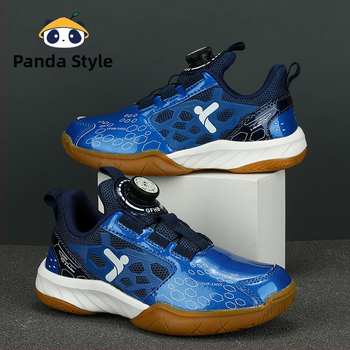 Bedmintonové topánky pre deti a tínedžerov – protišmyková gumová podrážka, nízky horný diel, guľatá špička, gumová stredná podrážka, vhodné na tréning a súťaže