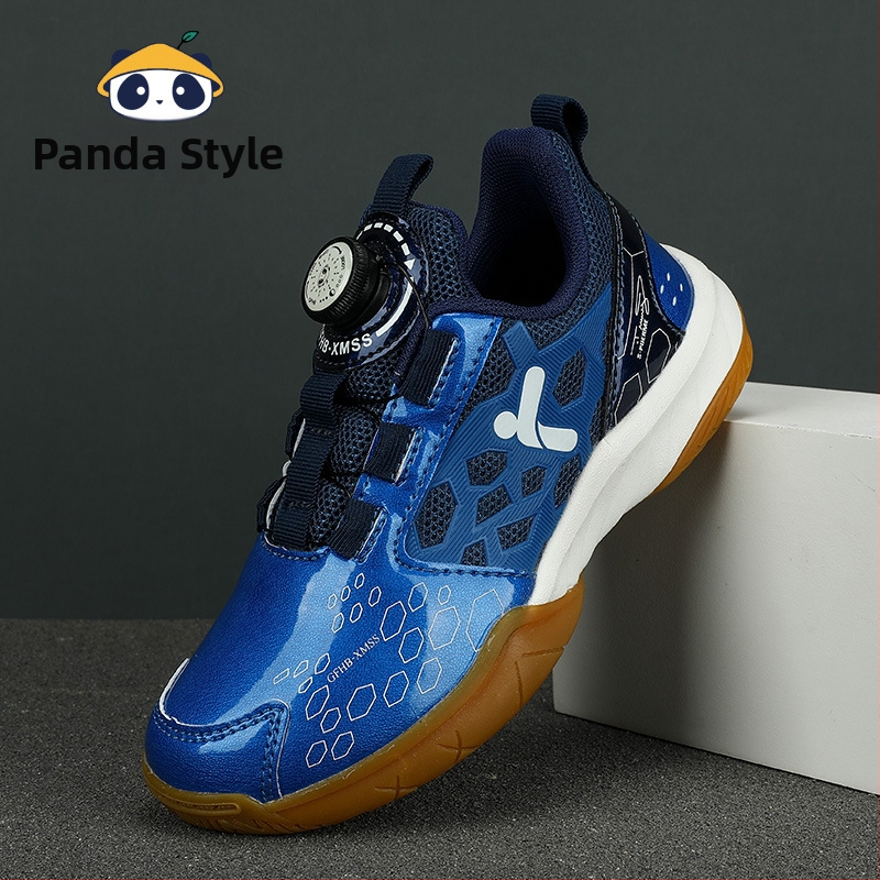 Bedmintonové topánky pre deti a tínedžerov – protišmyková gumová podrážka, nízky horný diel, guľatá špička, gumová stredná podrážka, vhodné na tréning a súťaže