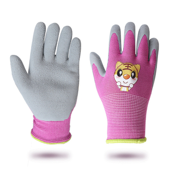 Gyerekek kertészeti kesztyűje, rajzfilmszerű mintával, csúszásmentes védelmével, egész éves használatra