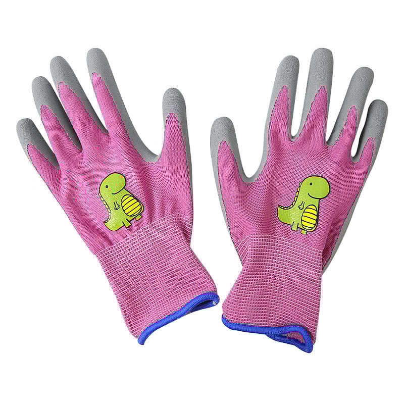 Gyerekek kertészeti kesztyűje, rajzfilmszerű mintával, csúszásmentes védelmével, egész éves használatra