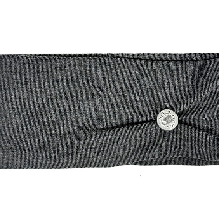 Лента за глава за спорт и йога, стил японски и корейски, памук, сърцевидна форма, плетена с копчета, персонализация налична