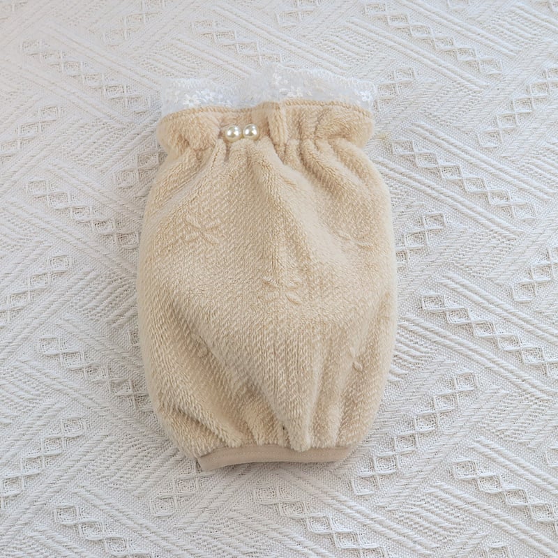 Μανσέτες χεριών με δαντελένιες πέρλες, κορεατικό στυλ, αντιρύπανσης προστατευτικές μανσέτες, μήκος 20 εκ, πολυεστέρας, φλοράλ μοτίβο