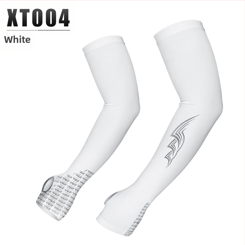 Unisex vonkajší rukáv na slnečnú ochranu pri športe — Ice Silk tkanina, priedušná, s logom potlačeným, prispôsobiteľný