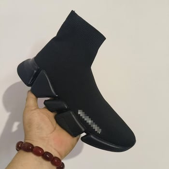 Γυναικείες μποτάκια κάλτσες με παχιά σόλα, μεσαίο ύψος κορυφής από Lycra, Phylon μεσαία σόλα, αντιολισθητική εξωτερική σόλα, slip-on