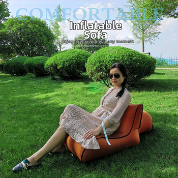 Φουσκωτό μονό κρεβάτι‑καναπές για εξωτερικό χώρο, φορητό, με επιφάνεια από νάιλον 210T και αντοχή έως 200 kg