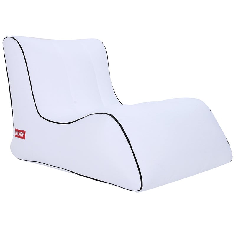 Φουσκωτό μονό κρεβάτι‑καναπές για εξωτερικό χώρο, φορητό, με επιφάνεια από νάιλον 210T και αντοχή έως 200 kg