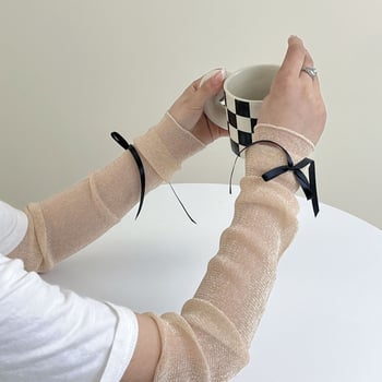 Női UV-szűrő ujjvédők gyémánt díszítéssel, Ice Silk anyagból, monoszínű minta, nyári napsütés elleni védelem kültéri tevékenységekhez (kerékpározás, vezetés)