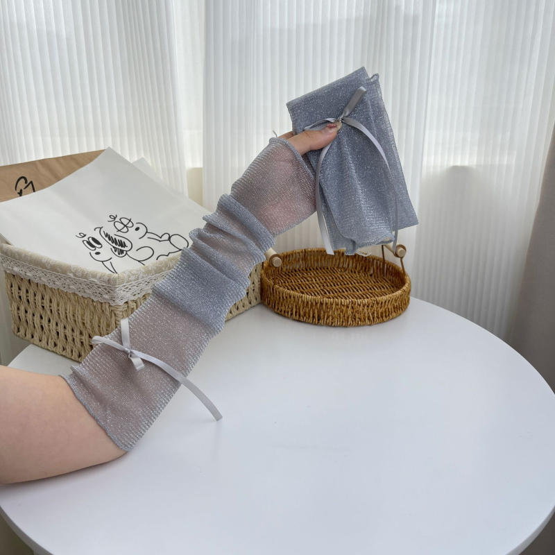 Női UV-szűrő ujjvédők gyémánt díszítéssel, Ice Silk anyagból, monoszínű minta, nyári napsütés elleni védelem kültéri tevékenységekhez (kerékpározás, vezetés)