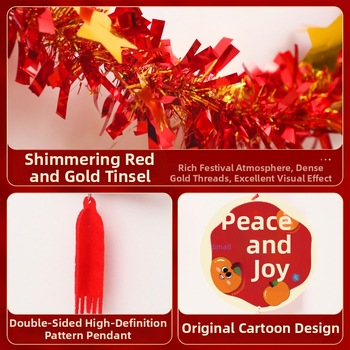 Papierové stuhy na novoročnú výzdobu, Rok Koňa, zodiac motívy a karikatúry, rekvizity na usporiadanie sály