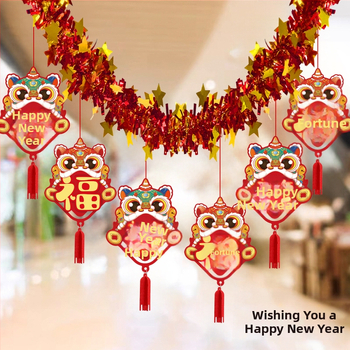 Papierové stuhy na novoročnú výzdobu, Rok Koňa, zodiac motívy a karikatúry, rekvizity na usporiadanie sály