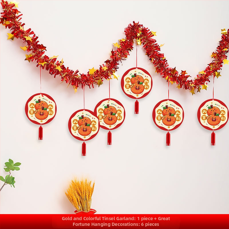 Papierové stuhy na novoročnú výzdobu, Rok Koňa, zodiac motívy a karikatúry, rekvizity na usporiadanie sály