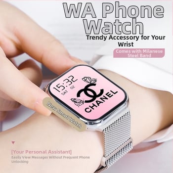 Смарт часовник ултра тънък, 3.99-инчов дисплей, водоустойчив, мониторинг на сърдечен ритъм, измерване на кислород в кръвта, мониторинг на съня