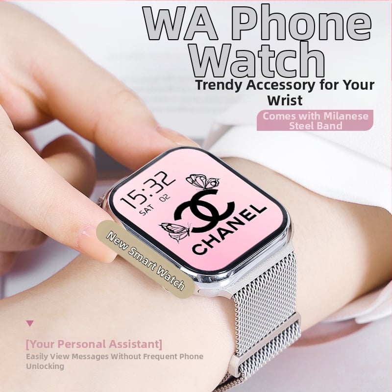 Смарт часовник ултра тънък, 3.99-инчов дисплей, водоустойчив, мониторинг на сърдечен ритъм, измерване на кислород в кръвта, мониторинг на съня