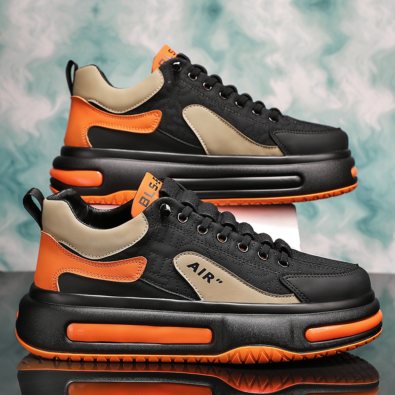 Muške Dad Sneakers, sportski stil s okretom kopče, gornji dio od sintetičke kože, PVC potplat