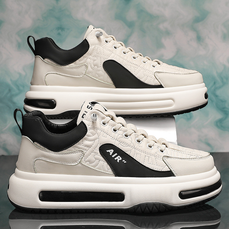 Muške Dad Sneakers, sportski stil s okretom kopče, gornji dio od sintetičke kože, PVC potplat