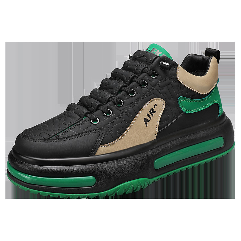 Muške Dad Sneakers, sportski stil s okretom kopče, gornji dio od sintetičke kože, PVC potplat