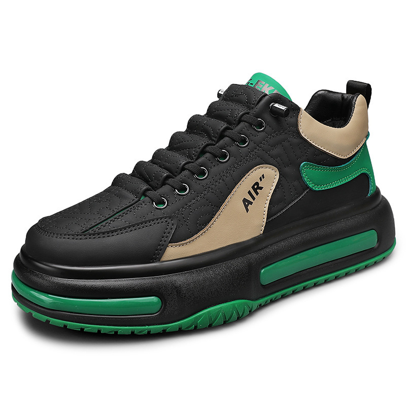 Muške Dad Sneakers, sportski stil s okretom kopče, gornji dio od sintetičke kože, PVC potplat