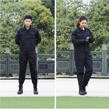 Мъжки костюм за охранителна подготовка – всесезонна униформа за работа с мрежест дизайн и памучна смес 35% памук