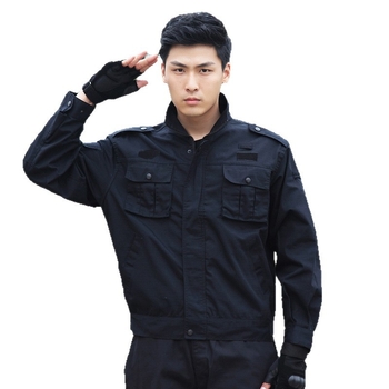 Мъжки костюм за охранителна подготовка – всесезонна униформа за работа с мрежест дизайн и памучна смес 35% памук