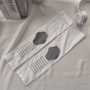 Nylonból készült karvédők csíkos mintával, férfiaknak, napsütés elleni védelem, kerékpározáshoz