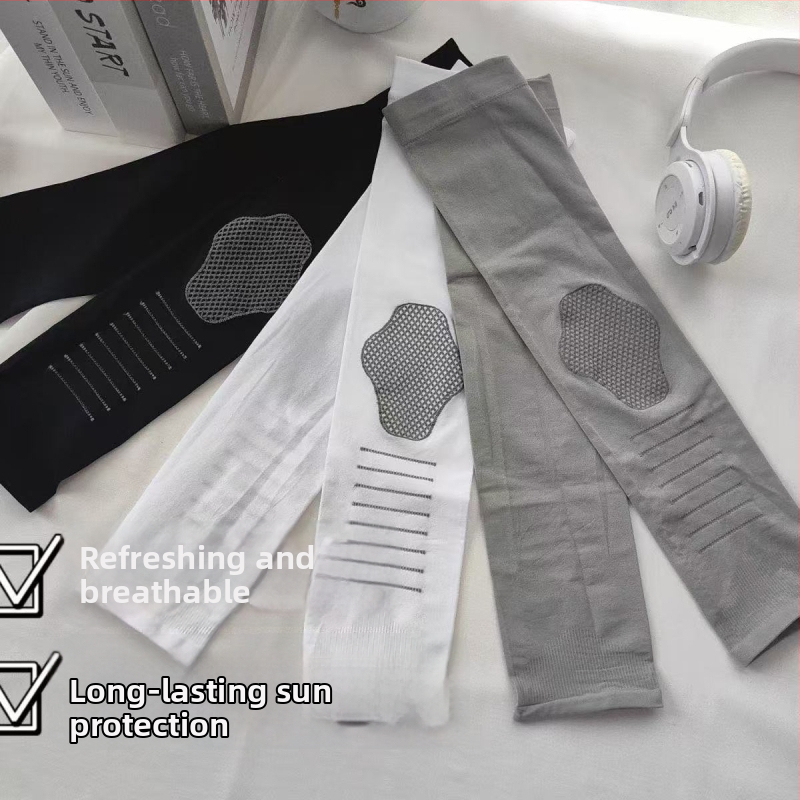 Nylonové návleky na paže s prúžkovým vzorom pre mužov, ochrana proti slnku, cyklistika