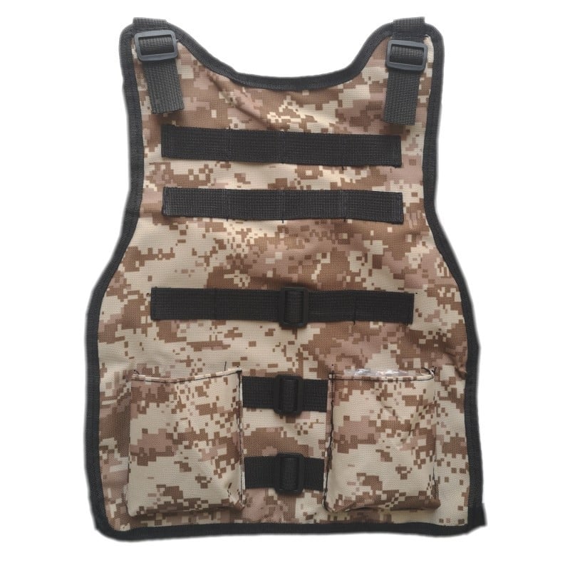 Gyerekeknek való camo mellény, 600D anyag, kopásálló, katonai kültéri stílus, uniszex, minden évszak