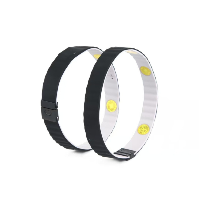 5-chipes harmadik generációs energiakarkötő, szilikonból, kézzel készített, uniszex hullámos formával, sportos egészség ékszer