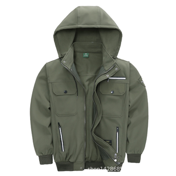 Мъжки зимен работен костюм с поларова подплата – камуфлаж, водоустойчив, ветроустойчив, износоустойчив, памук 50%