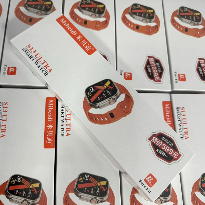 Смарт часовник S12/S13 Bluetooth — измерване на сърдечен ритъм, кръвно налягане и кислород в кръвта, AMOLED квадратен дисплей, безжично и магнитно зареждане