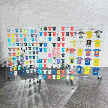 Suport de birou din acrilic – colecția de carieră Messi și Ronaldo, personalizare, logo tipărit, fotbal