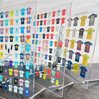 Suport de birou din acrilic – colecția de carieră Messi și Ronaldo, personalizare, logo tipărit, fotbal