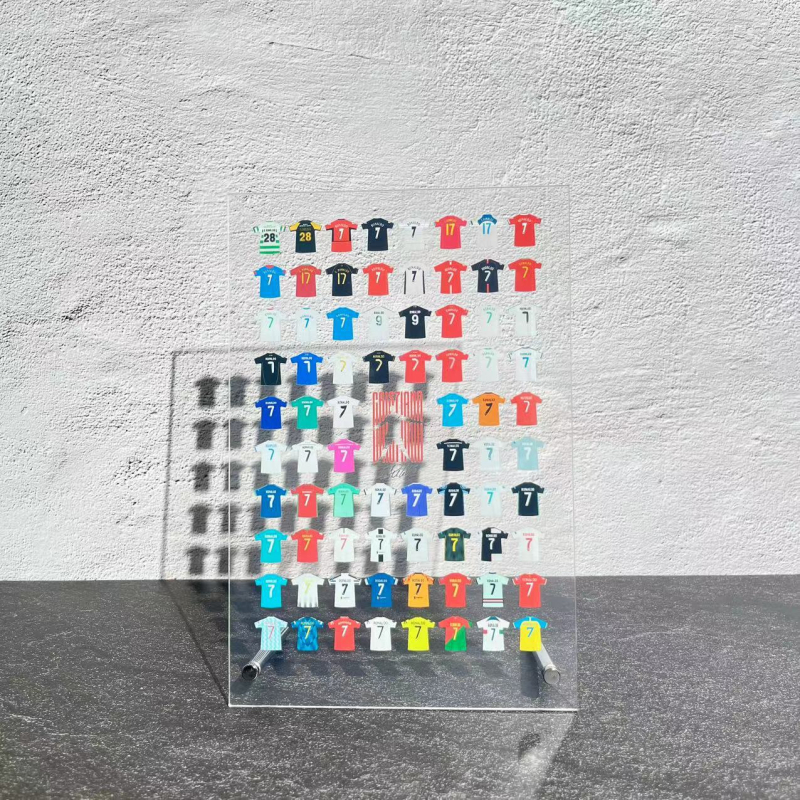 Suport de birou din acrilic – colecția de carieră Messi și Ronaldo, personalizare, logo tipărit, fotbal