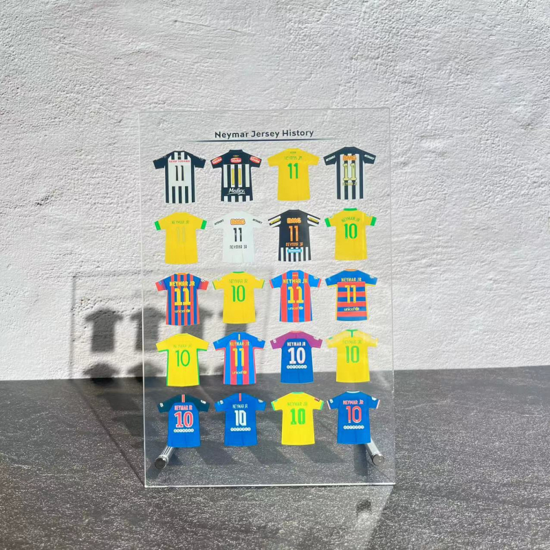 Suport de birou din acrilic – colecția de carieră Messi și Ronaldo, personalizare, logo tipărit, fotbal