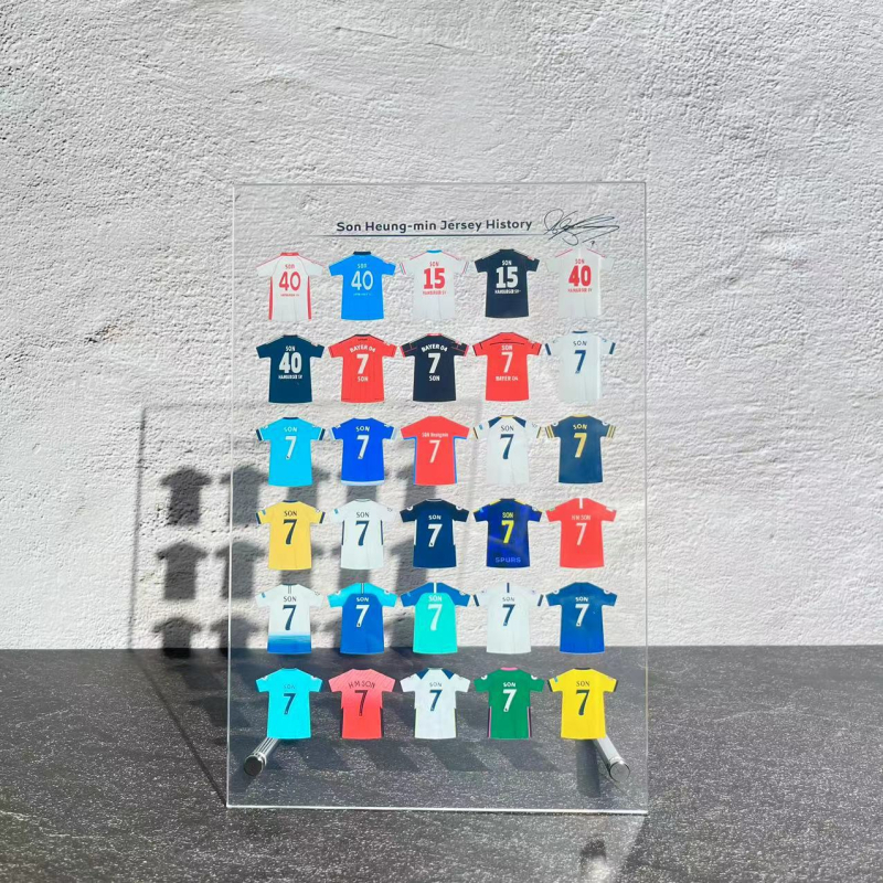 Suport de birou din acrilic – colecția de carieră Messi și Ronaldo, personalizare, logo tipărit, fotbal