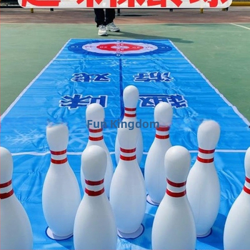 Vonku bowlingová hračka – masívne drevo, hra pre rodičov a deti v materskej škole, pomôcka na tímové budovanie pre dospelých
