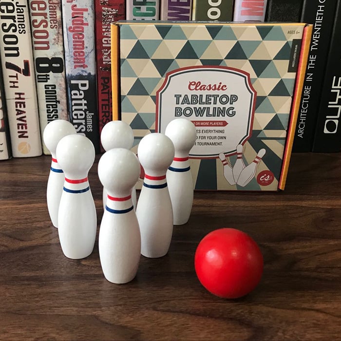 Joc de bowling pentru exterior – lemn masiv, joc părinte-copil pentru grădiniță, instrument de team-building pentru adulți