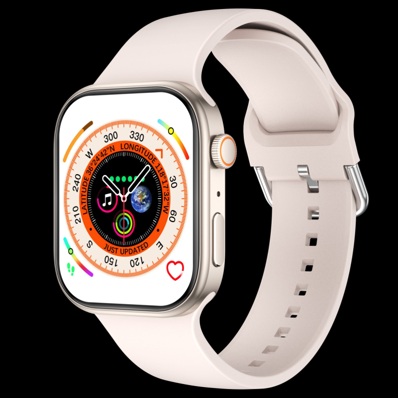 Smartwatch με κλήσεις Bluetooth και έλεγχο αφής-κουμπιού (IPS HD οθόνη, παρακολούθηση καρδιακών παλμών, παρακολούθηση ύπνου, διάρκεια μπαταρίας 7–14 ημερών, λουράκι από σιλικόνη)