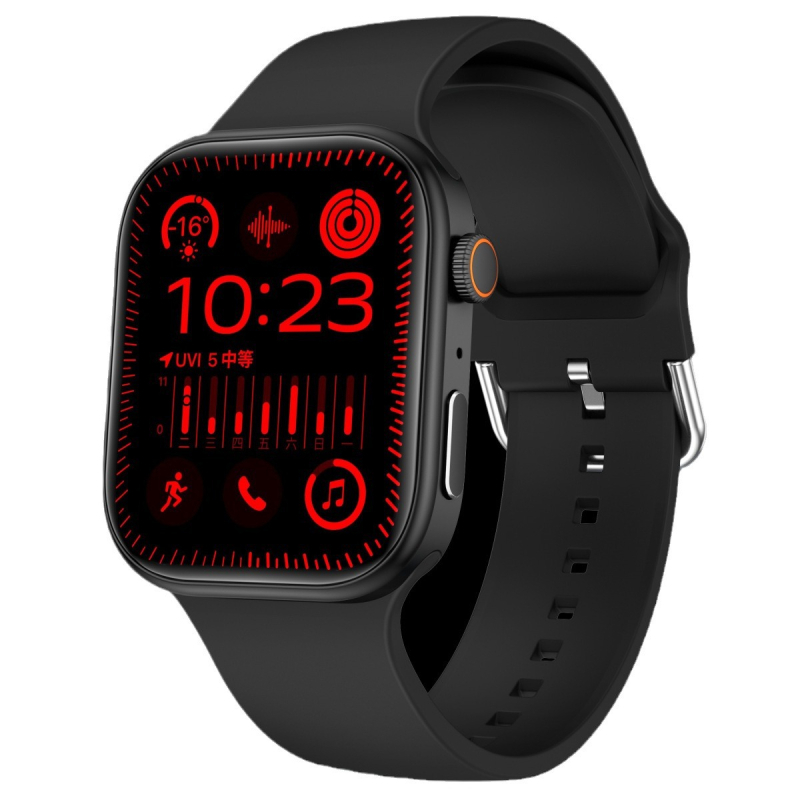 Smartwatch με κλήσεις Bluetooth και έλεγχο αφής-κουμπιού (IPS HD οθόνη, παρακολούθηση καρδιακών παλμών, παρακολούθηση ύπνου, διάρκεια μπαταρίας 7–14 ημερών, λουράκι από σιλικόνη)