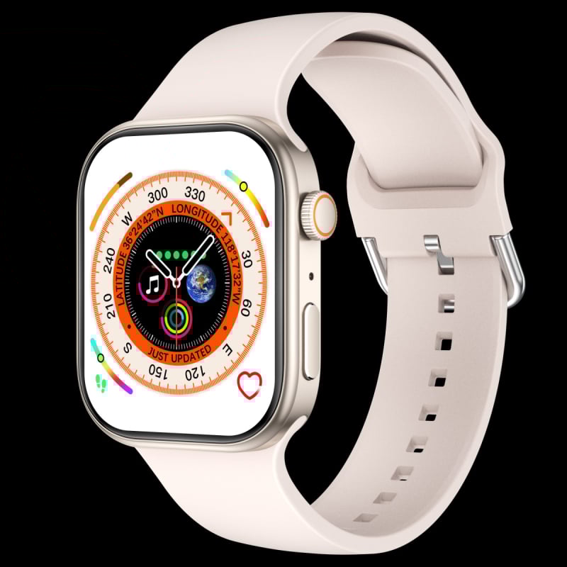 Smartwatch με κλήσεις Bluetooth και έλεγχο αφής-κουμπιού (IPS HD οθόνη, παρακολούθηση καρδιακών παλμών, παρακολούθηση ύπνου, διάρκεια μπαταρίας 7–14 ημερών, λουράκι από σιλικόνη)