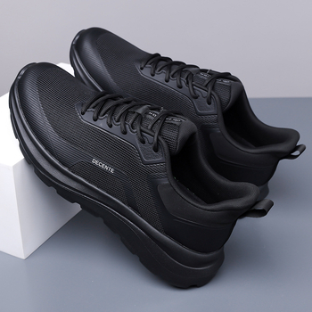 Pantofi de alergare pentru bărbați, cu partea superioară PU+Mesh, talpă compozită, șireturi