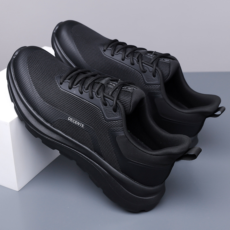 Pantofi de alergare pentru bărbați, cu partea superioară PU+Mesh, talpă compozită, șireturi