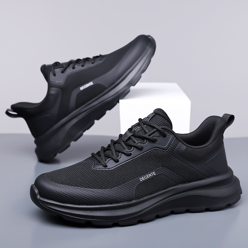 Pantofi de alergare pentru bărbați, cu partea superioară PU+Mesh, talpă compozită, șireturi